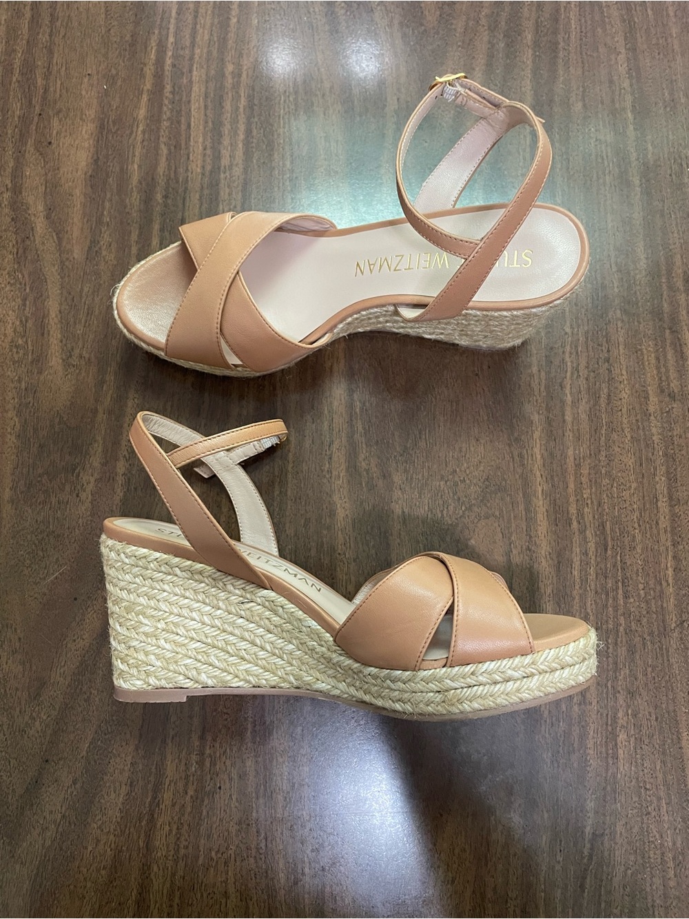 STUART WEITZMAN Danya Leather Espadrille Sandals Women's Size 9
